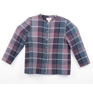 Alfred Dunner Petite Women's Blazer Plaid Jacket